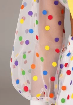 Sheer Clown Costume For Women -Halloween Costume Shop womens sheer clown costume alt 3