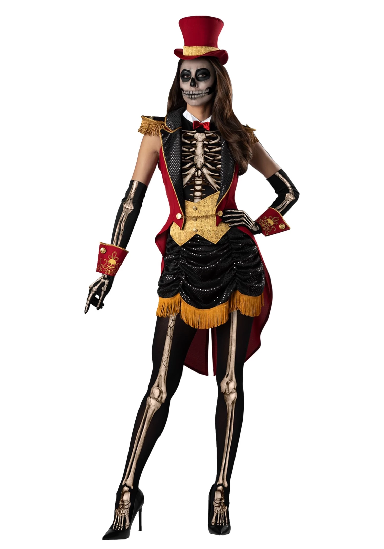 Fun World Women's Skeleton Ringmistress Costume 3 Fun World Women's Skeleton Ringmistress Costume