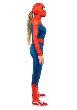 JAZWARES Classic Spider-Man Costume For Women -Halloween Costume Shop womens spider man classic costume alt 6