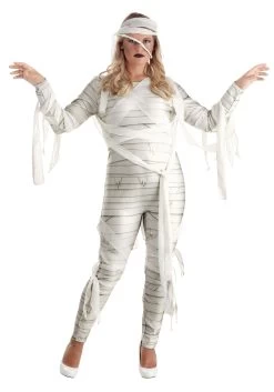 Women's Under Wraps Mummy Costume -Halloween Costume Shop womens under wraps mummy alt 1