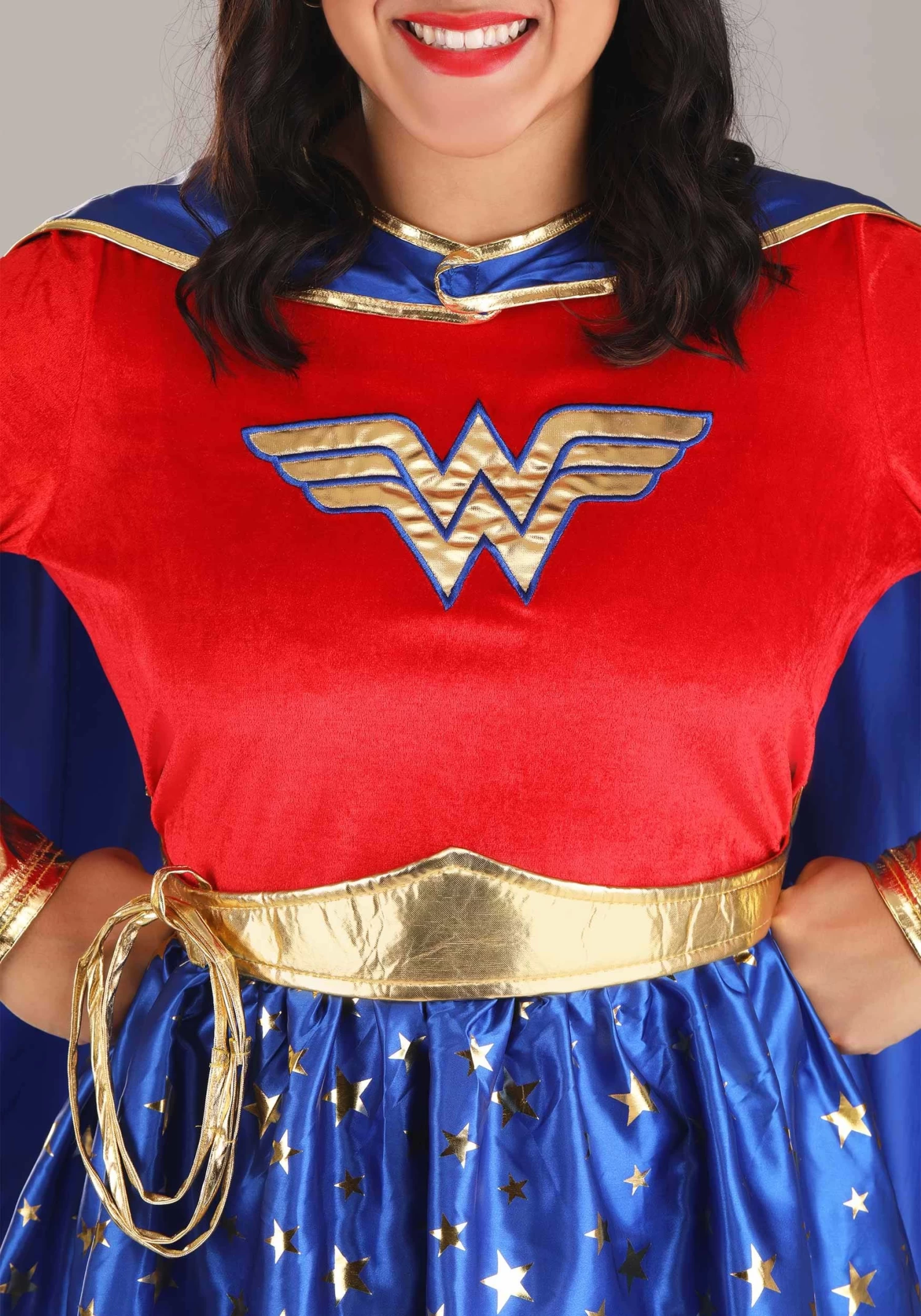 Wonder Woman Plus Size Long Sleeved Costume Dress For Women 6 Wonder Woman Plus Size Long Sleeved Costume Dress For Women - Image 4