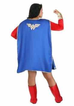 Wonder Woman Plus Size Long Sleeved Costume Dress For Women 18 Wonder Woman Plus Size Long Sleeved Costume Dress For Women -Halloween Costume Shop wonder woman plus size adult long sleeve dress cos alt 7