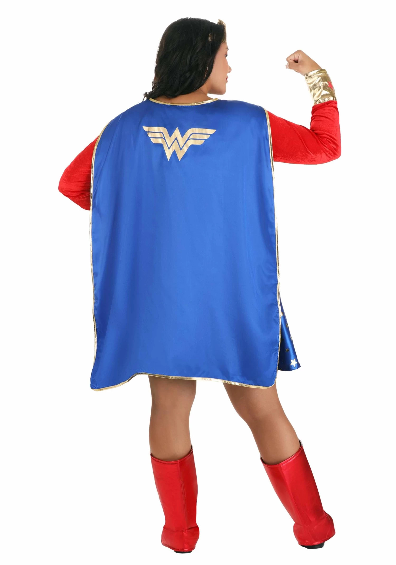 Wonder Woman Plus Size Long Sleeved Costume Dress For Women 10 Wonder Woman Plus Size Long Sleeved Costume Dress For Women - Image 8