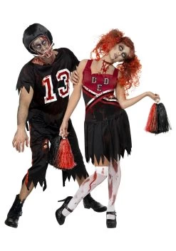 Smiffys Zombie Football Player Costume For Adults -Halloween Costume Shop zombie football player costume couples image