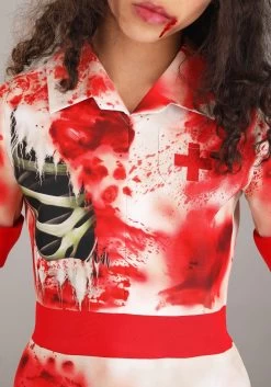Zombie Nurse Girl's Costume 10 Zombie Nurse Girl's Costume -Halloween Costume Shop zombie nurse costume alt 2